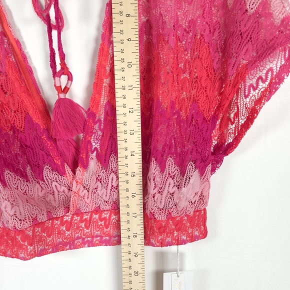 NWT TRINA TURK Cascade Crochet Flutter Sleeve Cover-Up Top Zig Zag Stripes Sz S - Picture 6 of 15